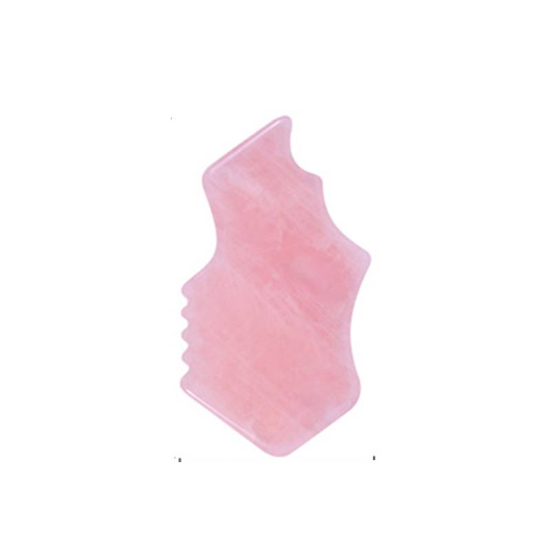 Rose Quartz Gua Sha Geometric Comb-Edge Wholesale Rose Quartz Gua Sha Geometric Comb-Edge Wholesale