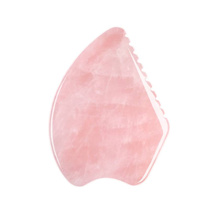 Rose Quartz Gua Sha Shield-Shaped Comb-Edge Wholesale Rose Quartz Gua Sha Shield-Shaped Comb-Edge Wholesale